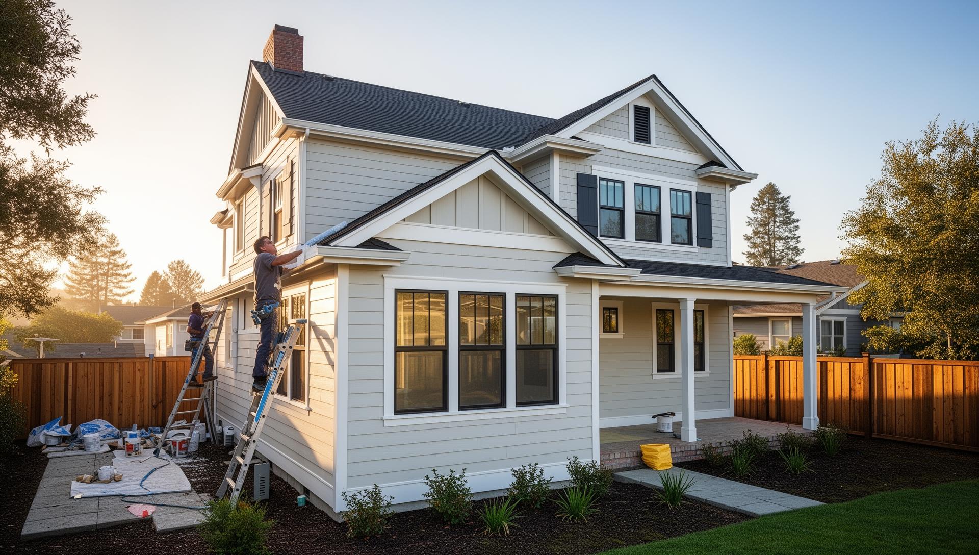 Exterior siding installation and house painting by Pressler Properties in Northern California
