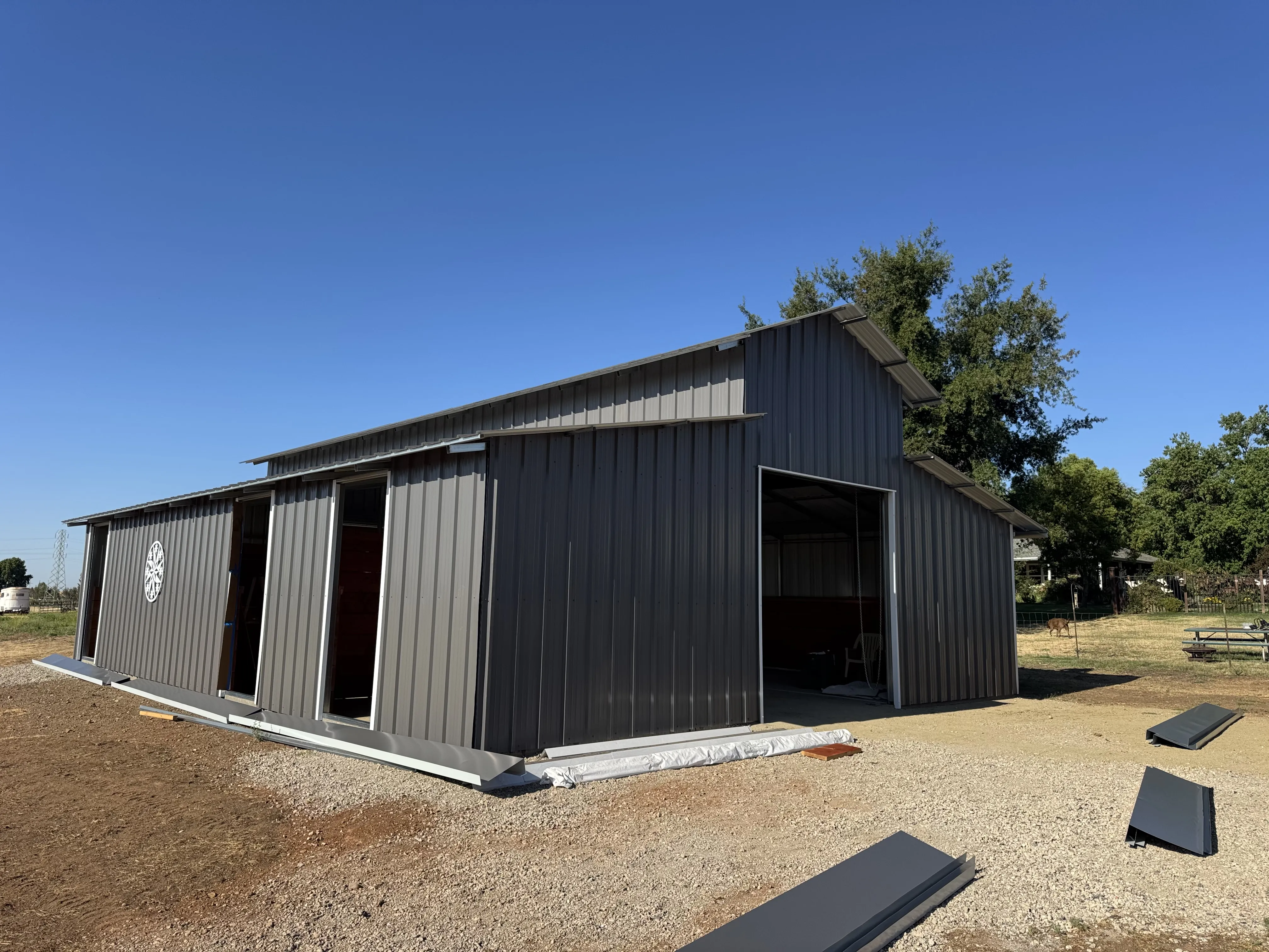 Pressler Home Performance agriculture project: Steel Barn Construction in Newcastle, CA