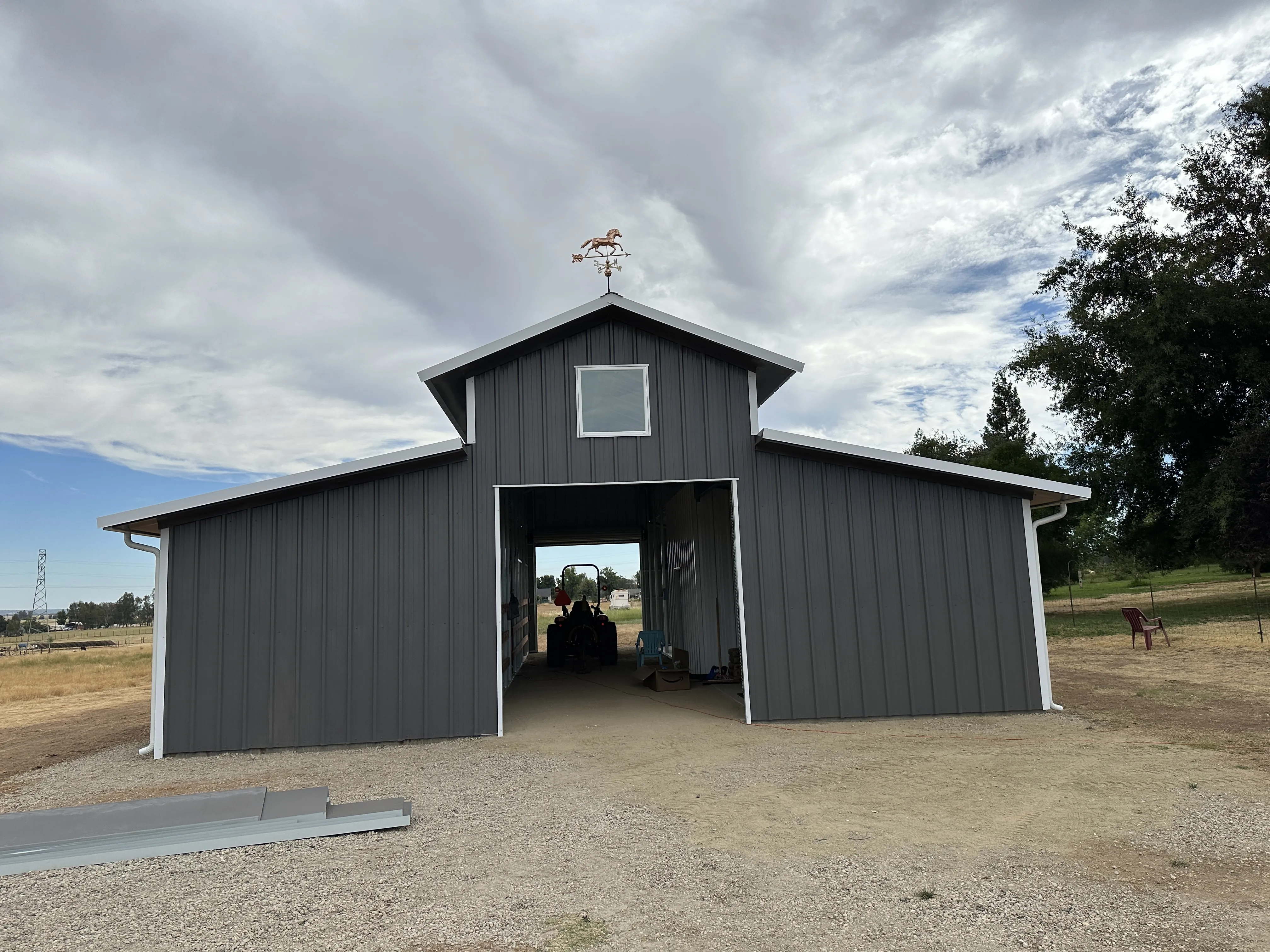 Pressler Home Performance agriculture project: Steel Barn Construction in Newcastle, CA