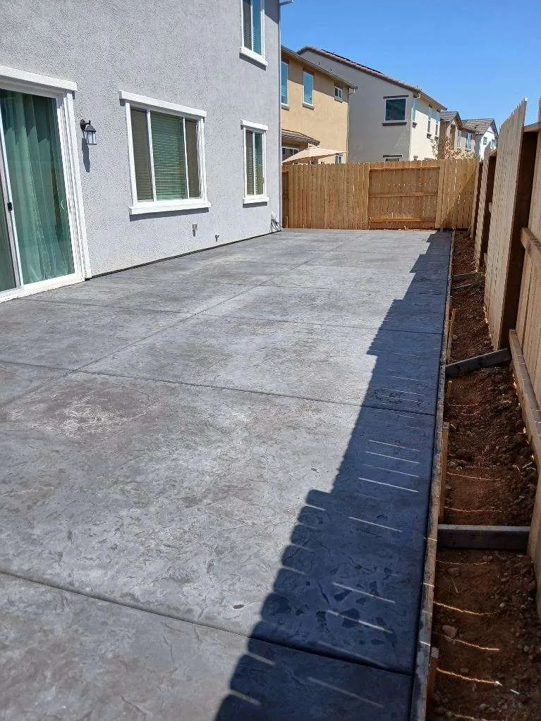 Pressler Home Performance concrete & landscaping project: Custom Stamped Concrete in Loomis, CA