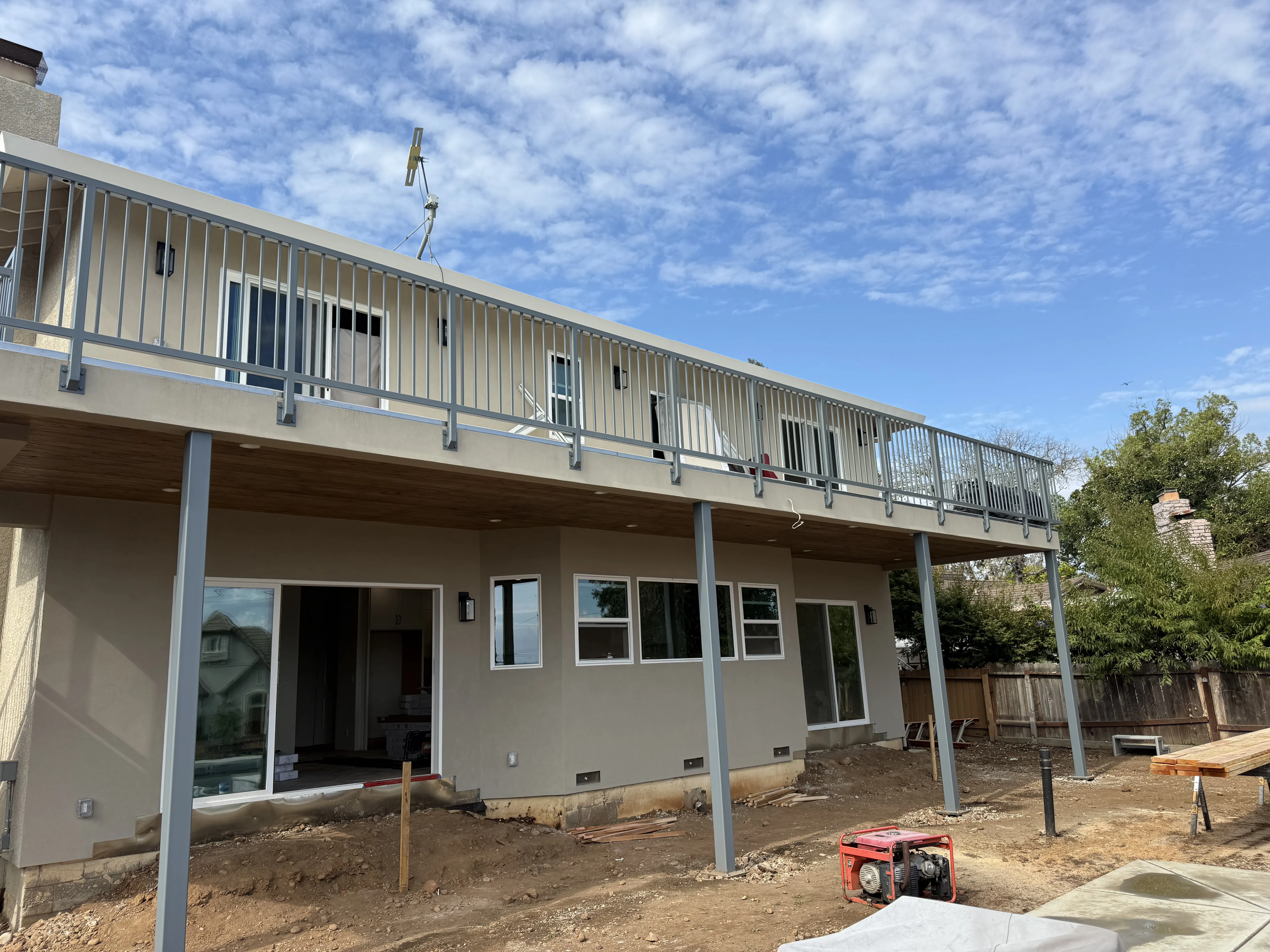 Pressler Home Performance remodeling project: Second-Story Deck Addition with Steel Frame Construction in Roseville, CA