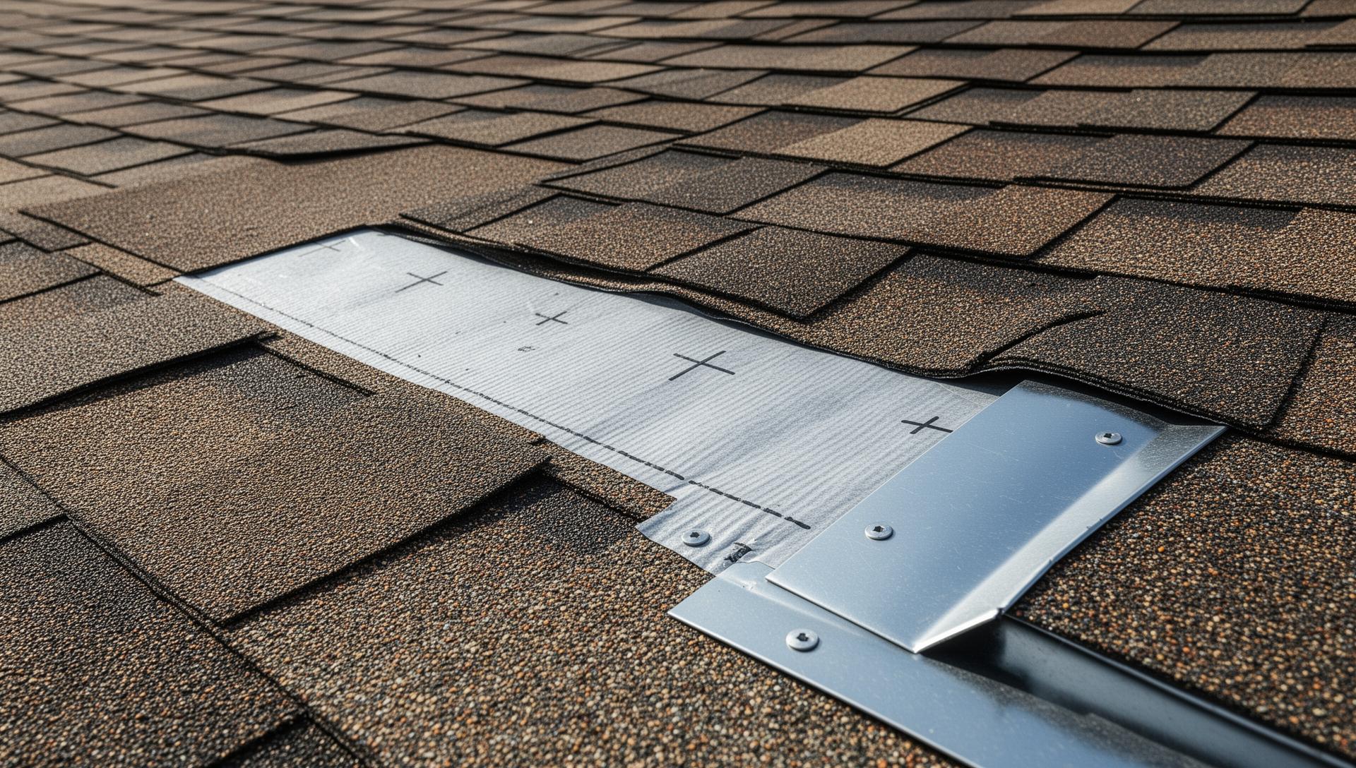 California-climate roofing materials including architectural shingles underlayment and metal flashing