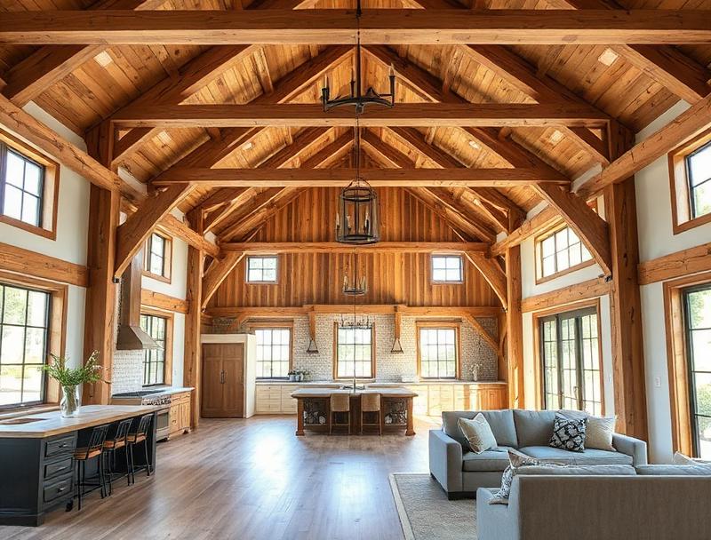 Pressler Construction finished barndominium with vaulted ceilings in Placer County California