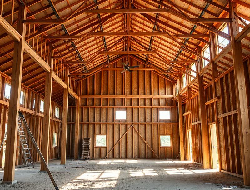 Pressler Properties barndominium steel framing construction in Sacramento County California