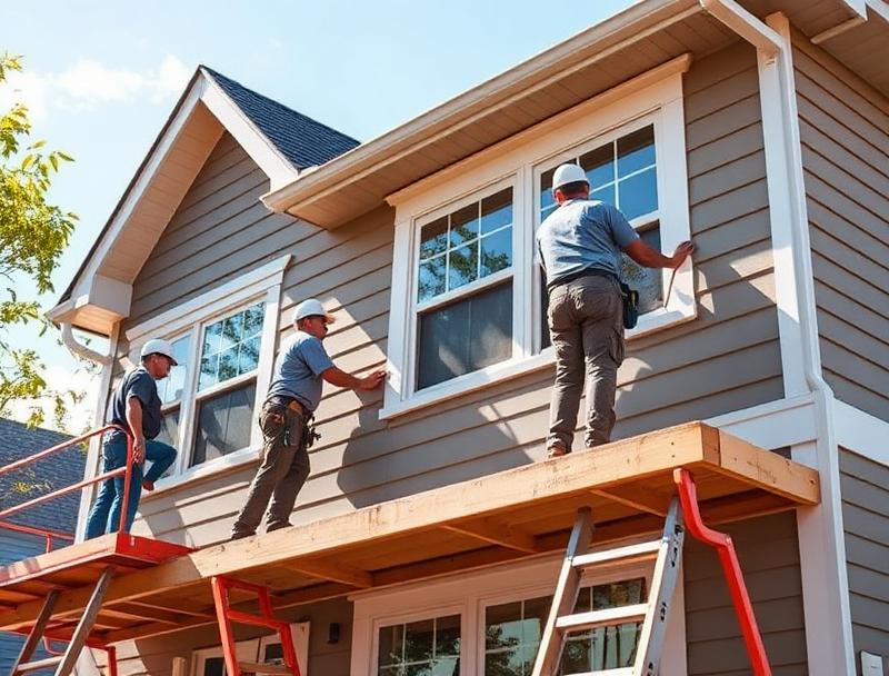 Professional Installation Pressler Properties James Hardie siding installation crew in Lincoln California