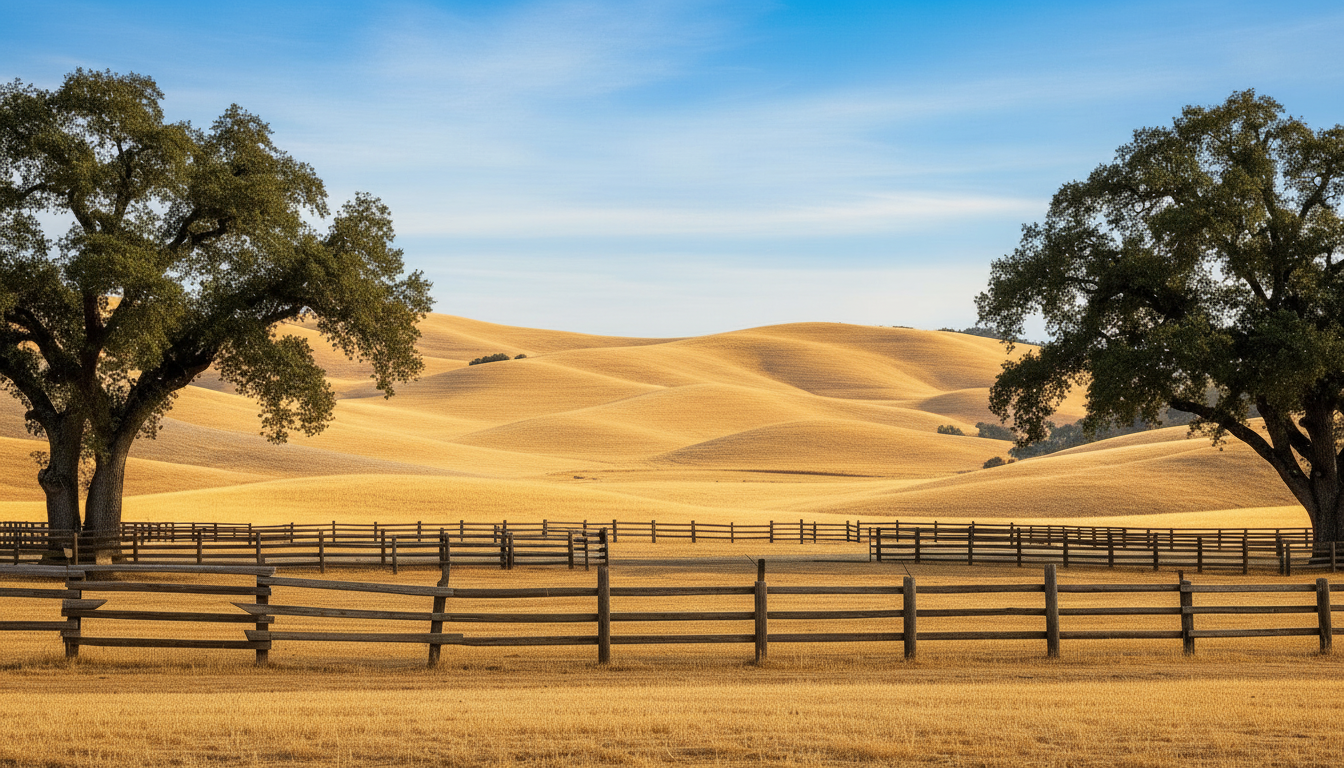 Open agricultural field before barn construction