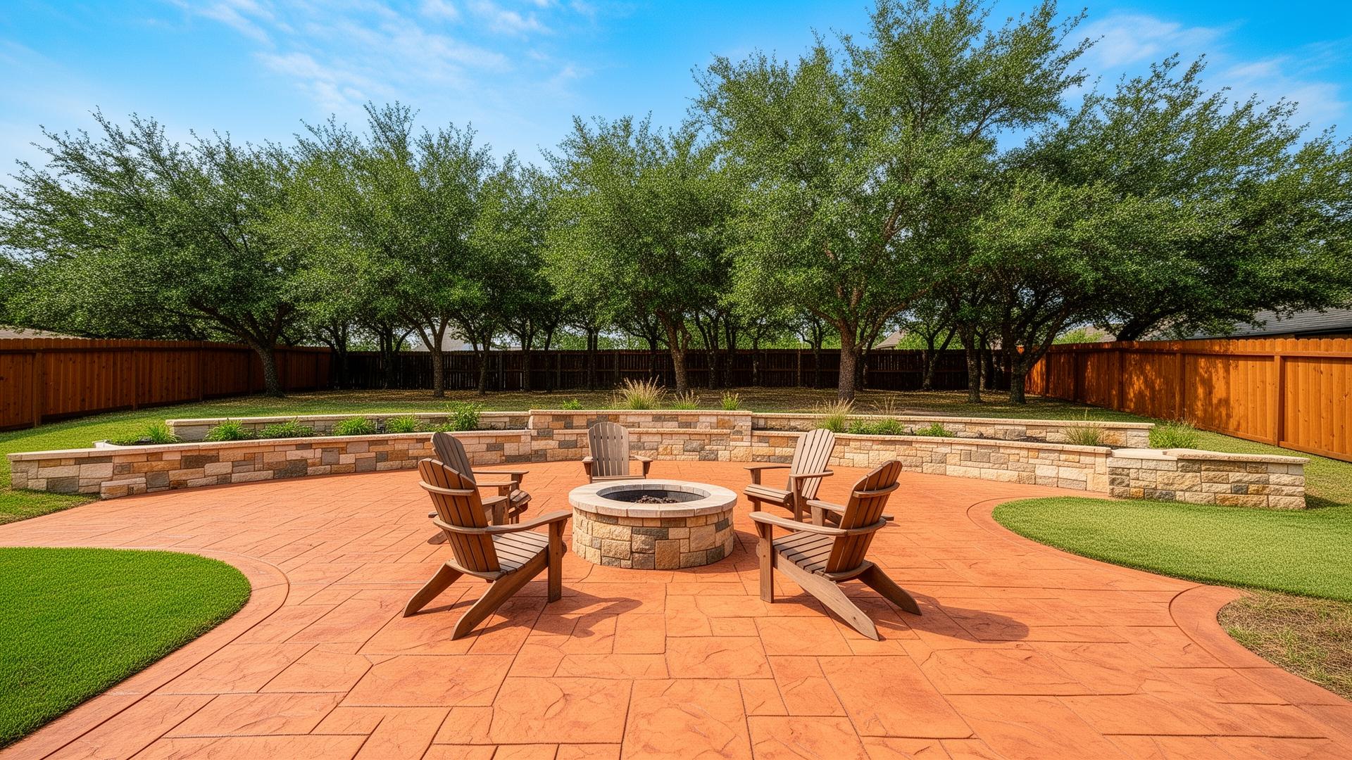 Finished patio and hardscape by Pressler Properties