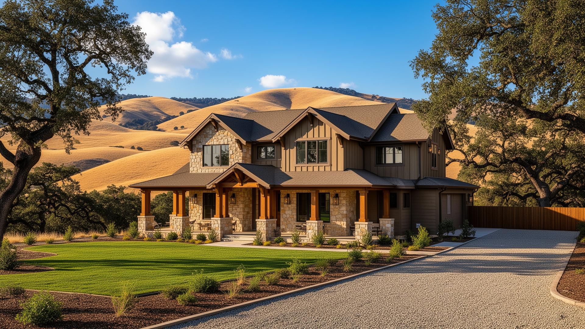 Completed custom home build by Pressler Properties in Placer County