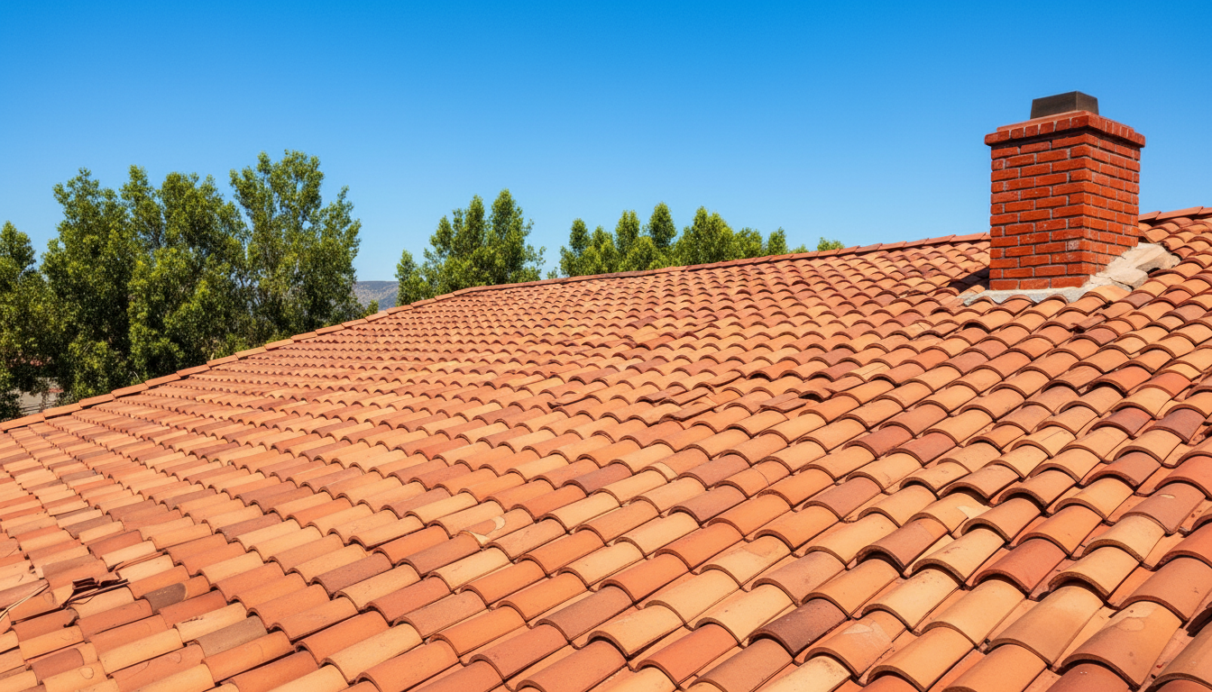 Residential roof before solar panel installation