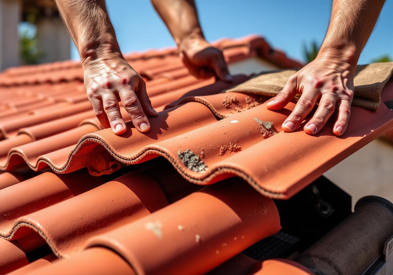 Pressler Tile Roof Repair - Slipped Tile Reset in Placer County California